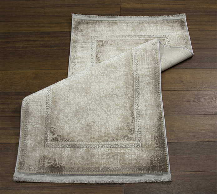 Sultan Majesty Çerçeveli Bej Modern  Makine Dokuma Salon Halısı - 3081