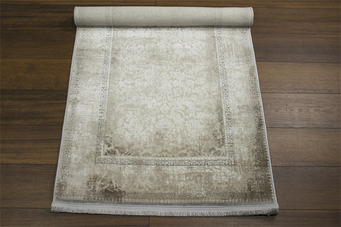 Sultan Majesty Çerçeveli Bej Modern  Makine Dokuma Salon Halısı - 3081