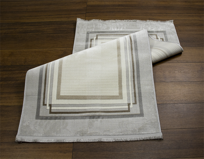 Sultan Majesty Çerçeveli Gri Modern  Makine Dokuma Salon Halısı - 3082