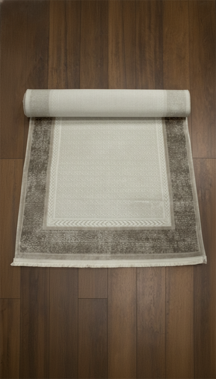 Sultan Majesty Çerçeveli Gri Modern  Makine Dokuma Salon Halısı - 3083