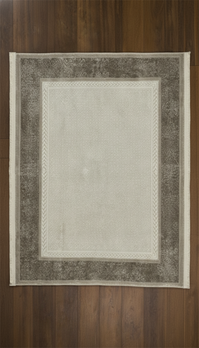 Sultan Majesty Çerçeveli Gri Modern  Makine Dokuma Salon Halısı - 3083
