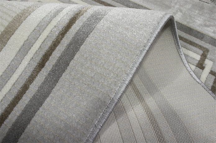 Sultan Majesty Çerçeveli Gri Modern  Makine Dokuma Salon Halısı - 3082