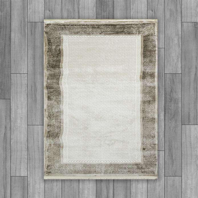 Sultan Majesty Çerçeveli Gri Modern  Makine Dokuma Salon Halısı - 3083