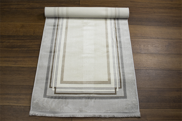 Sultan Majesty Çerçeveli Gri Modern  Makine Dokuma Salon Halısı - 3082