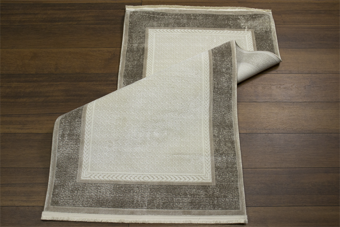 Sultan Majesty Çerçeveli Gri Modern  Makine Dokuma Salon Halısı - 3083