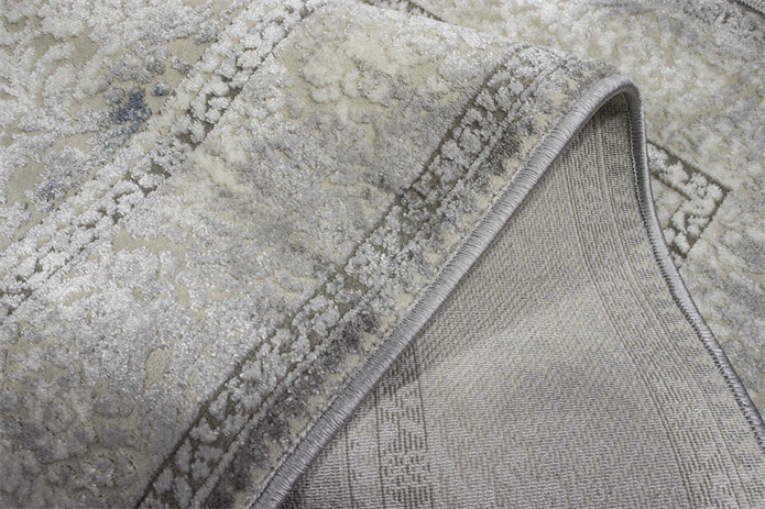 Sultan Majesty Çerçeveli Mavi Modern  Makine Dokuma Salon Halısı - 3081