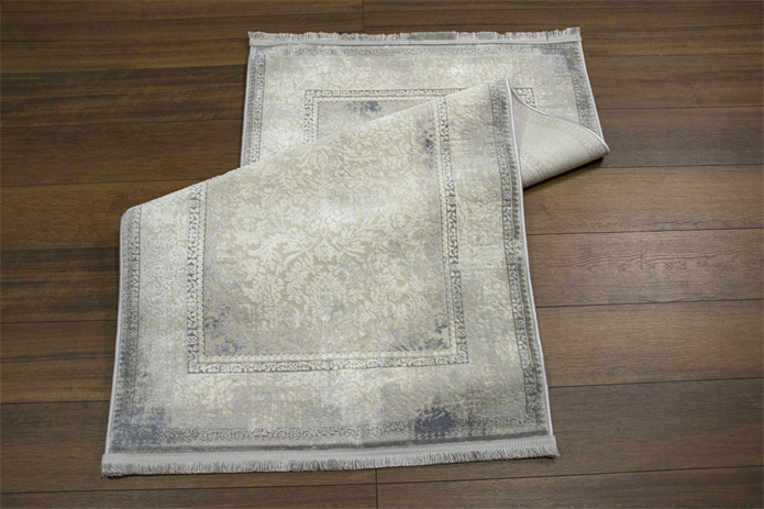 Sultan Majesty Çerçeveli Mavi Modern  Makine Dokuma Salon Halısı - 3081