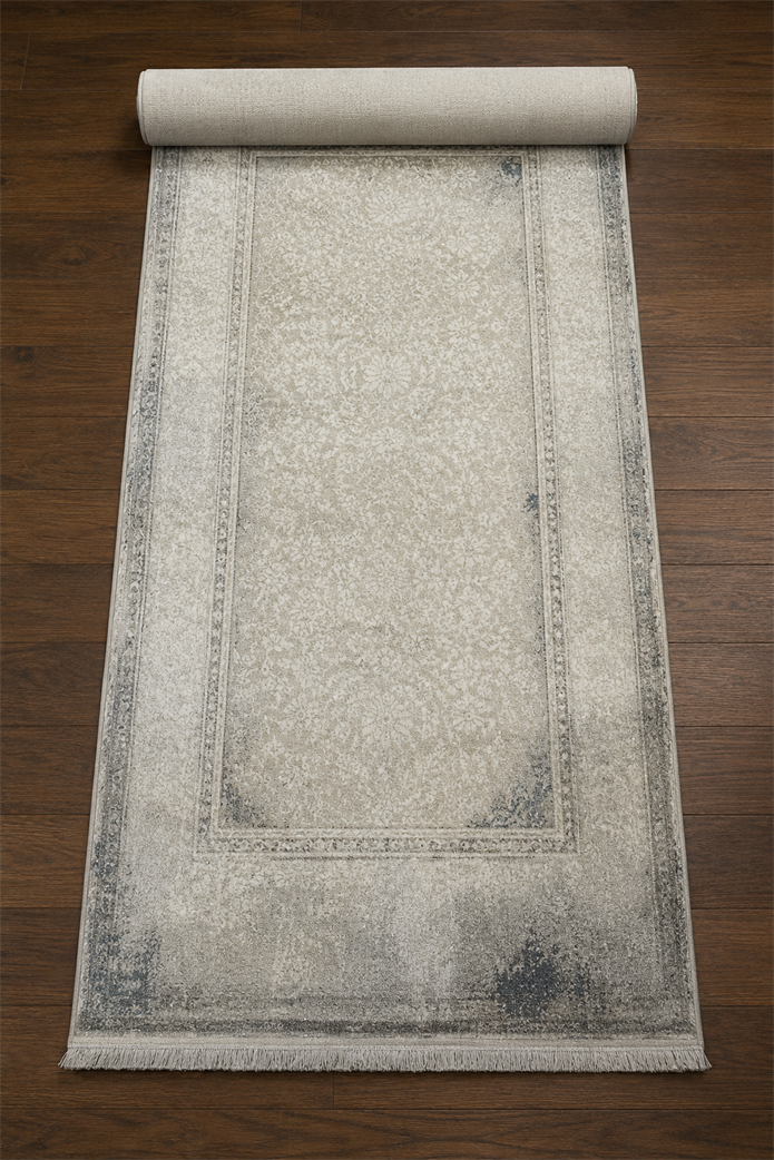 Sultan Majesty Çerçeveli Mavi Modern  Makine Dokuma Salon Halısı - 3081