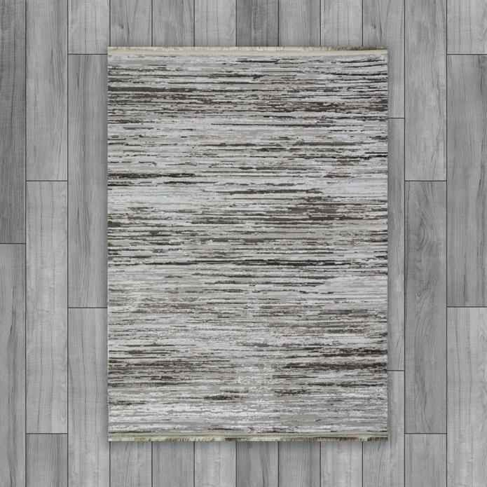 Sultan Mısra Serisi Mink Modern Desenli Yanar Dönerli Altı Kaymaz Makine Dokuma Halı 