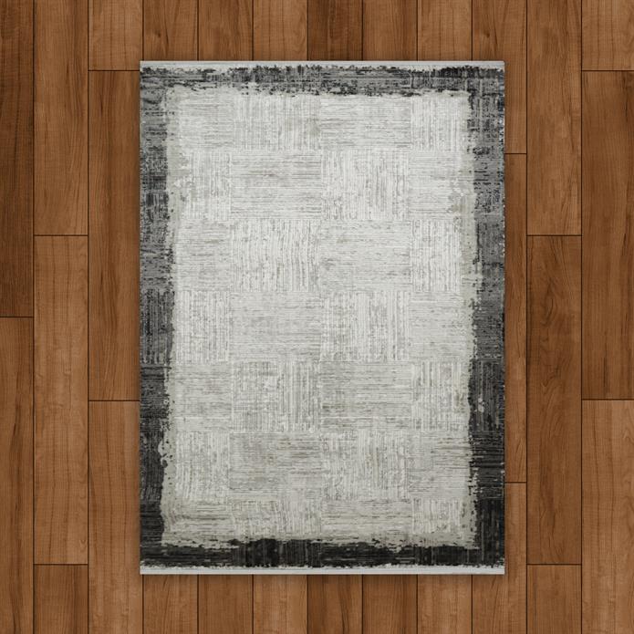 Sultan Serra Bordürlü Antrasit Modern Akrilik Makine Dokuma Salon Halısı - 11354