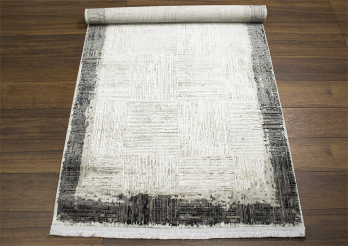 Sultan Serra Bordürlü Antrasit Modern Akrilik Makine Dokuma Salon Halısı - 11354