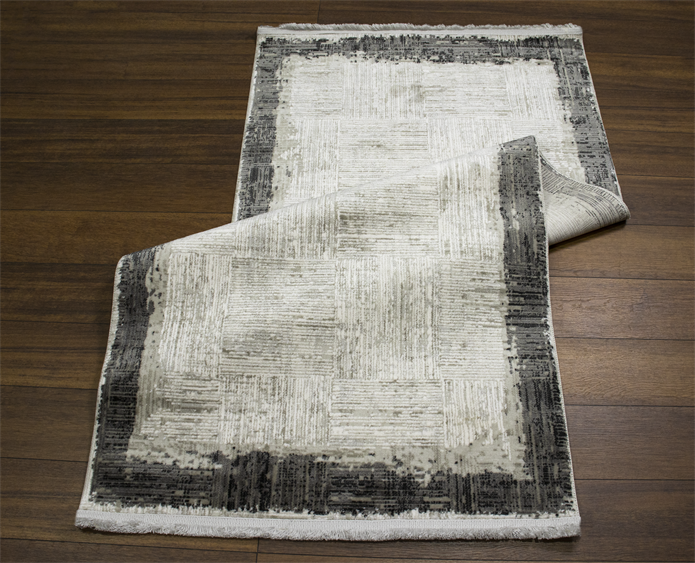 Sultan Serra Bordürlü Antrasit Modern Akrilik Makine Dokuma Salon Halısı - 11354