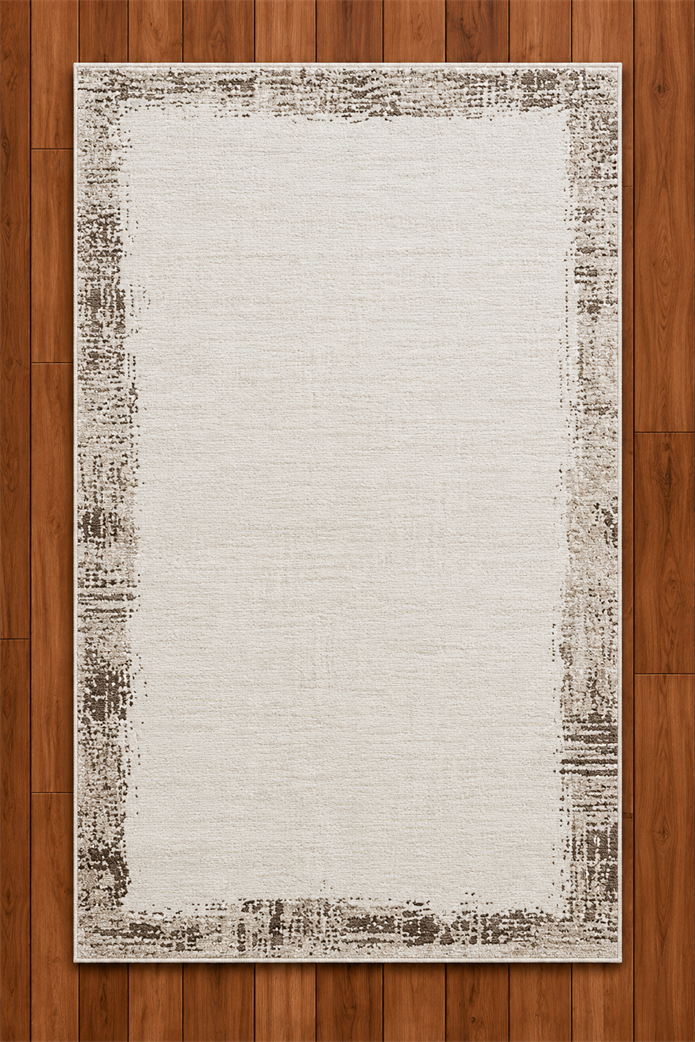 Sultan Serra Bordürlü Kahve Modern Akrilik Makine Dokuma Salon Halısı - 11307