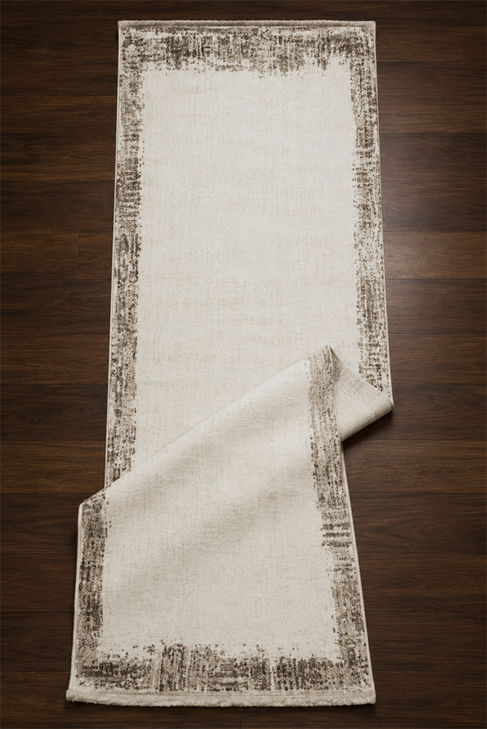 Sultan Serra Bordürlü Kahve Modern Akrilik Makine Dokuma Salon Halısı - 11307