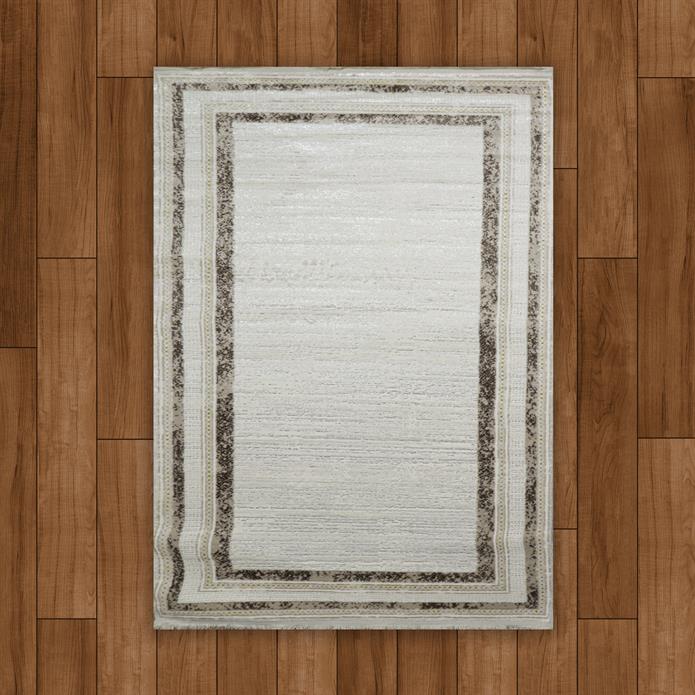 Sultan Serra bordürlü Krem Modern Akrilik Makine Dokuma Salon Halısı - 11310