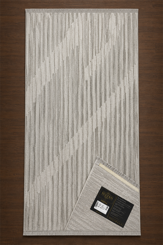 Sultan Serra Gri Klasik Modern Akrilik Makine Dokuma Salon Halısı - 11355