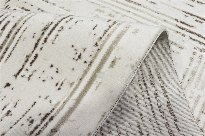 Sultan Serra Labirent Desen Krem Modern Akrilik Makine Dokuma Salon Halısı - 11308