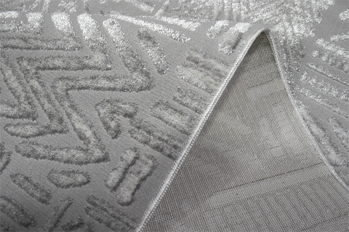 Sultan Zen Etnik Desen Gri Modern Akrilik Makine Dokuma Salon Halısı - 6709