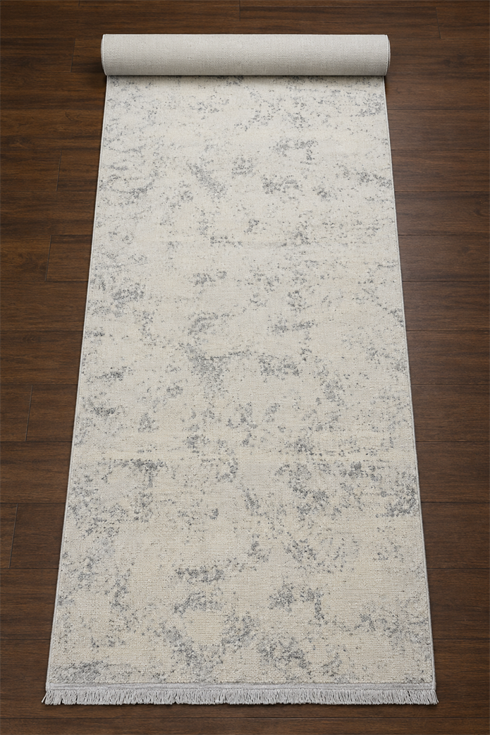Sultan Zen Mermer Desen Krem Modern Akrilik Makine Dokuma Salon Halısı - 6416