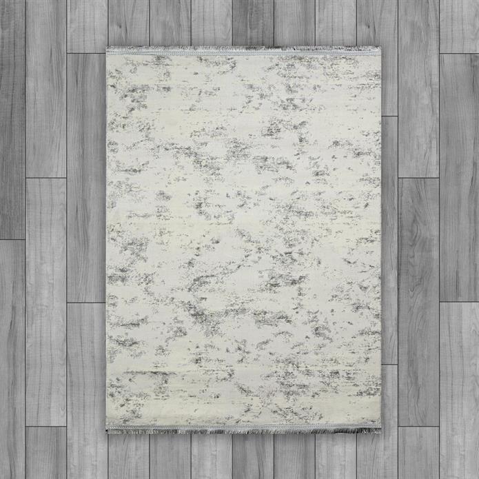 Sultan Zen Mermer Desen Krem Modern Akrilik Makine Dokuma Salon Halısı - 6416