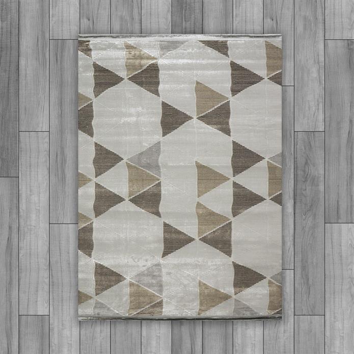 Sultan Zen Modern Desen Krem Modern Akrilik Makine Dokuma Salon Halısı - 6609