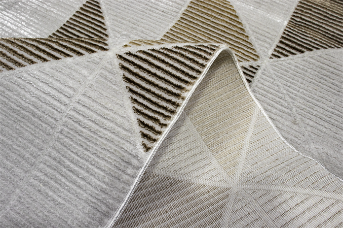 Sultan Zen Modern Desen Krem Modern Akrilik Makine Dokuma Salon Halısı - 6609