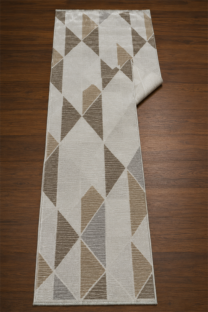 Sultan Zen Modern Desen Krem Modern Akrilik Makine Dokuma Salon Halısı - 6609