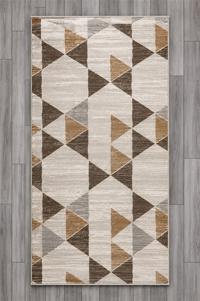 Sultan Zen Modern Desen Krem Modern Akrilik Makine Dokuma Salon Halısı - 6609