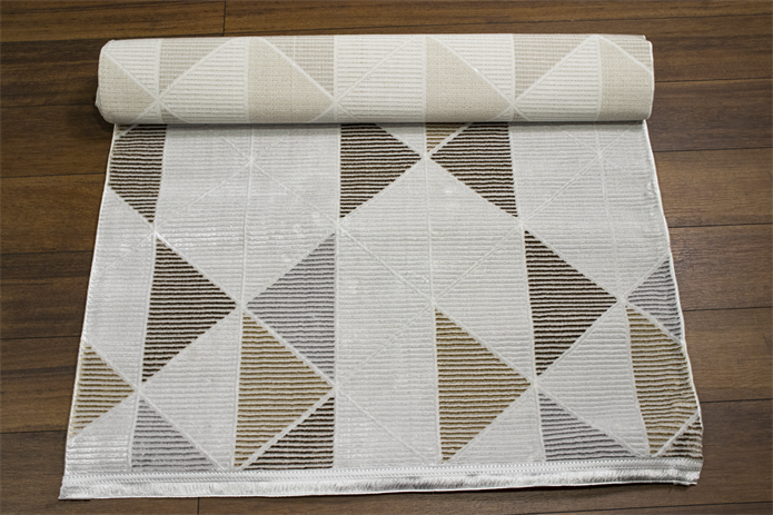 Sultan Zen Modern Desen Krem Modern Akrilik Makine Dokuma Salon Halısı - 6609