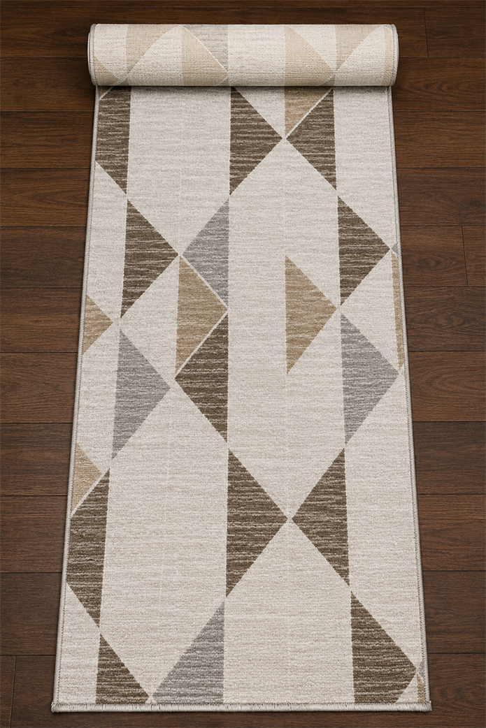 Sultan Zen Modern Desen Krem Modern Akrilik Makine Dokuma Salon Halısı - 6609