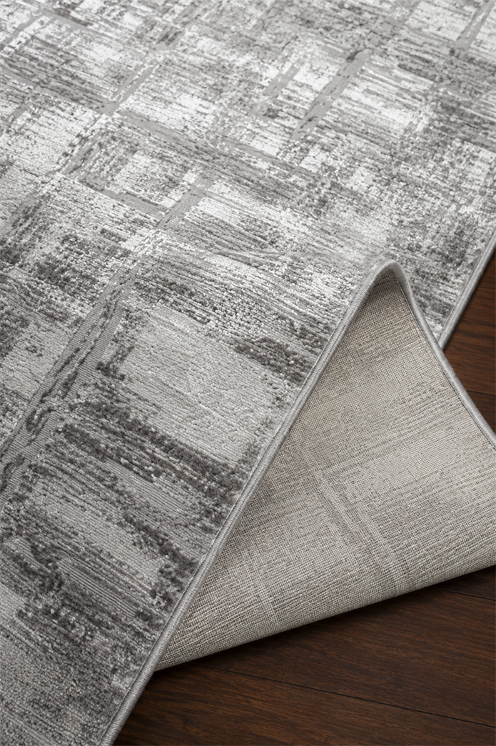 Sultan Zen Taş Desen Gri Modern Akrilik Makine Dokuma Salon Halısı - 6711