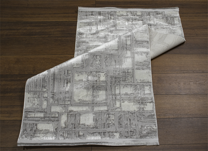 Sultan Zen Taş Desen Gri Modern Akrilik Makine Dokuma Salon Halısı - 6711