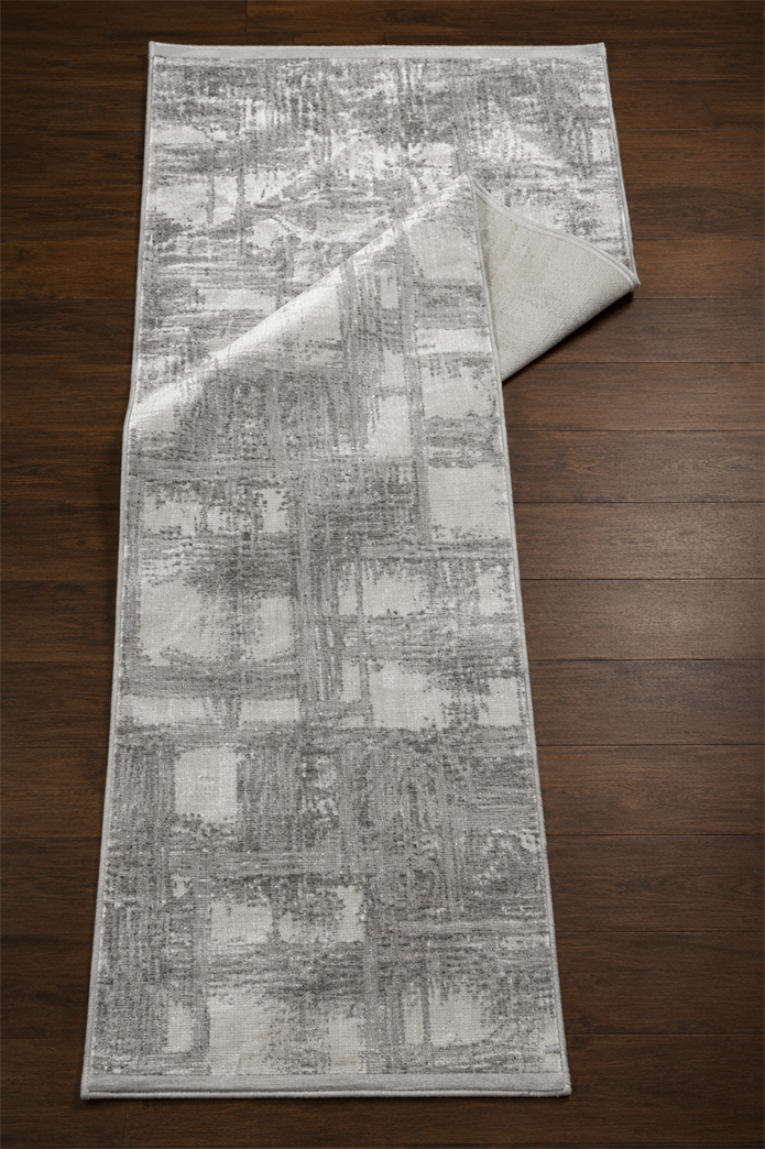 Sultan Zen Taş Desen Gri Modern Akrilik Makine Dokuma Salon Halısı - 6711