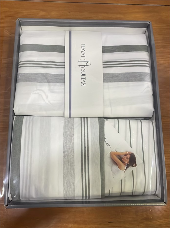 Tek Kişilik Desenli Yeşil Pamuklu Nevresim Takımı HT21 160X220