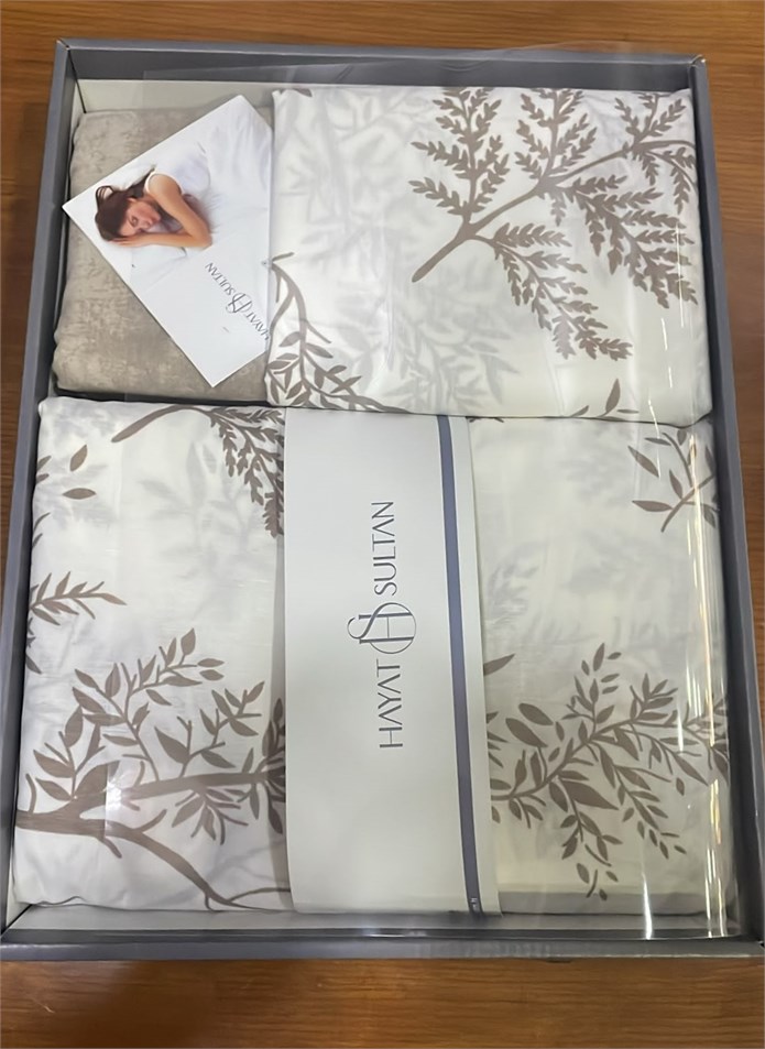 Tek Kişilik Desenli Yeşil Pamuklu Nevresim Takımı HT11 160X220