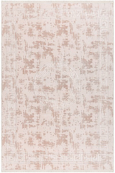 Toprak Renkli Roma Desenli Kabartmalı Dokuma Taban Halı