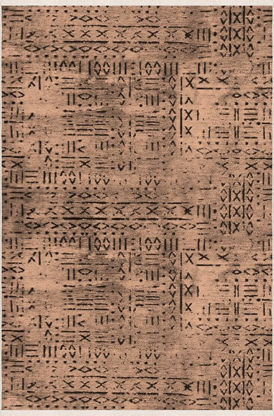 Vadi Şönil Kahve Renkli Modern Makine Dokuma Halı-8011