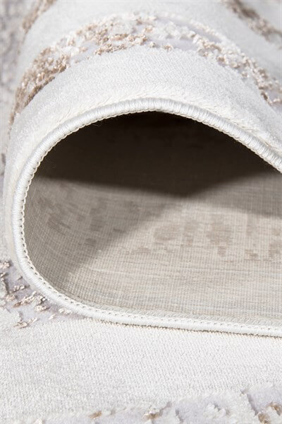 Vizon Renkli Bordürlü Altı Kaymaz Toz Toplamaz Antialerjik Halı