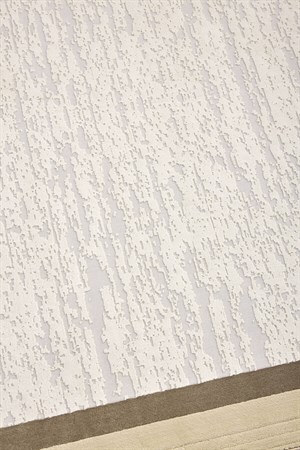 Vizon Renk Çerçeveli Tabanı Kaymaz Toz Toplamaz Makine Dokuma Halı