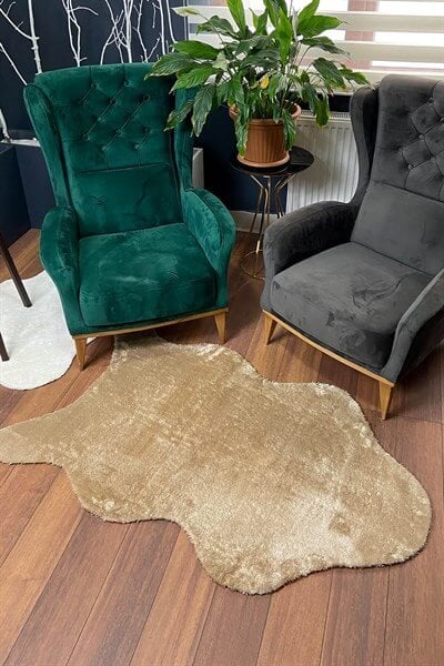 Vizon Renkli Yumuşak Yüzeyli Kaydırmaz Post Peluş Halı