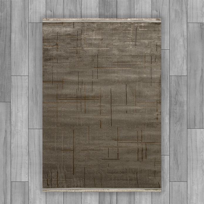 Vizon Rengi Lotus Bambu Model Altı Kaymaz Makine Dokuma Halı