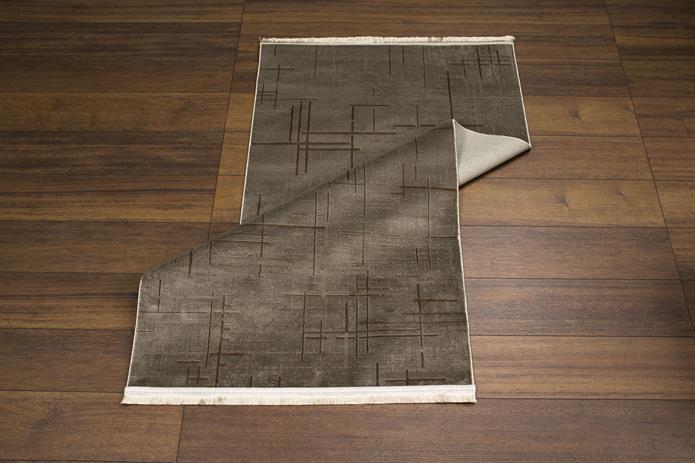 Vizon Rengi Lotus Bambu Model Altı Kaymaz Makine Dokuma Halı