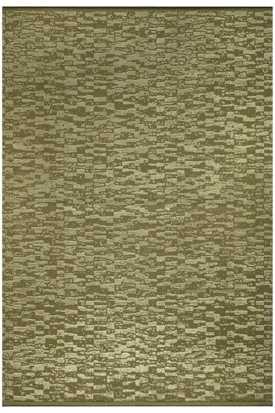 Yeşil Renkli Parlak Altı Kaymaz Yıkanabilir ince Halı