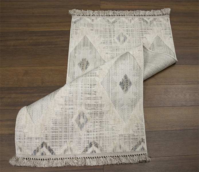 Yonca Seri İskandinav Gri Piramit Desenli Makine Dokuma Taban Modern Salon Halısı 3092 | Sultan Halı