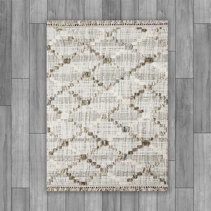 Yonca Seri İskandinav Piramit Desenli Makine Dokuma Taban Modern Salon Halısı 3090 | Sultan Halı