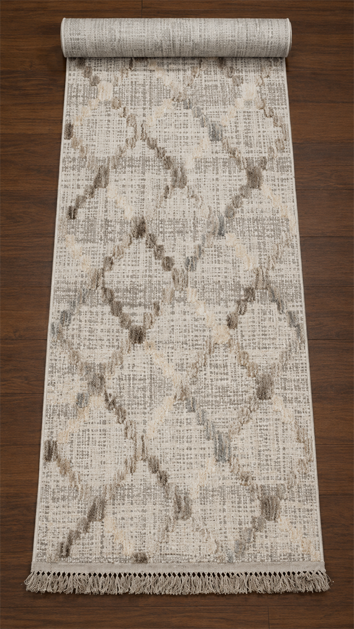 Yonca Seri İskandinav Piramit Desenli Makine Dokuma Taban Modern Salon Halısı 3090 | Sultan Halı