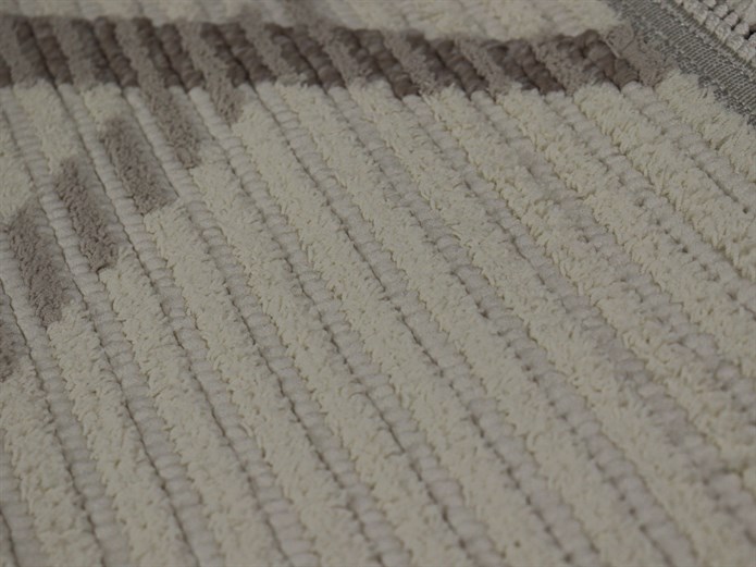 ZARA Serisi Krem Vizon Geometrik Desenli Modern Halı | GF711