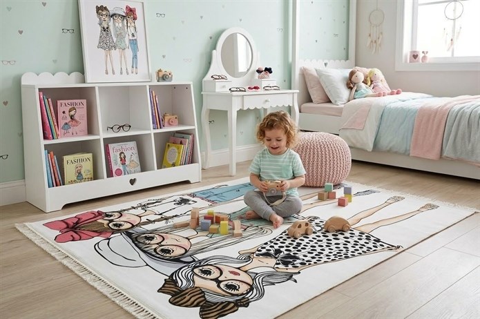 Zerda Moda Kızlar Çocuk Odası Halı