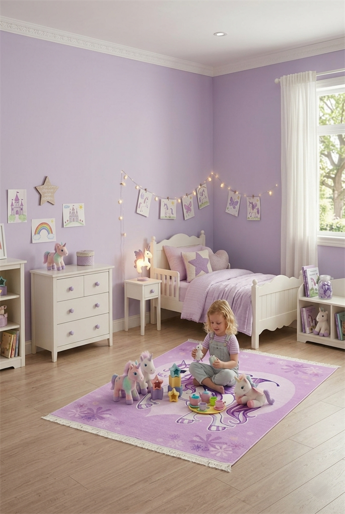 Zerda Unicorn & Masal Dünyası Çocuk Odası Halı