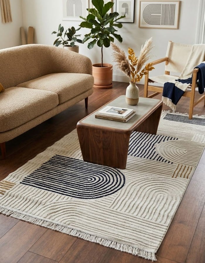 ARMA Serisi Multi Gri Geometrik Desenli Modern Halı | MC 402